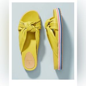 Bill Blass Padget Leather Sandal Slides, Size 8